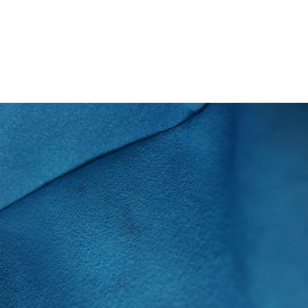 LOUIS VUITTON Loop Nanogram Embossed Leather Shoulder Bag Turquoise Blue