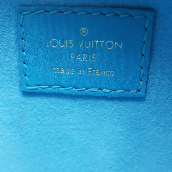 LOUIS VUITTON Loop Nanogram Embossed Leather Shoulder Bag Turquoise Blue