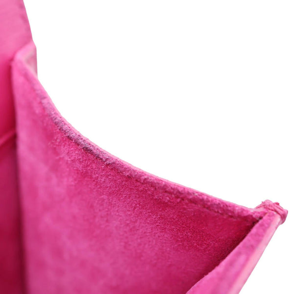 YVES SAINT LAURENT Kate Tassel Small Pebbled Leather Chain Crossbody Bag Pink