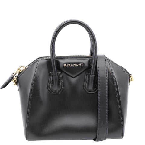 Givenchy Antigona Mini Leather Satchel Shoulder Bag Black