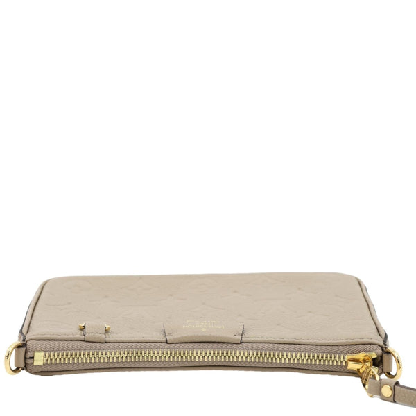 LOUIS VUITTON Easy Pouch On Strap Empreinte Leather Shoulder Bag Beige
