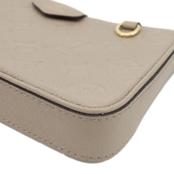 LOUIS VUITTON Easy Pouch On Strap Empreinte Leather Shoulder Bag Beige