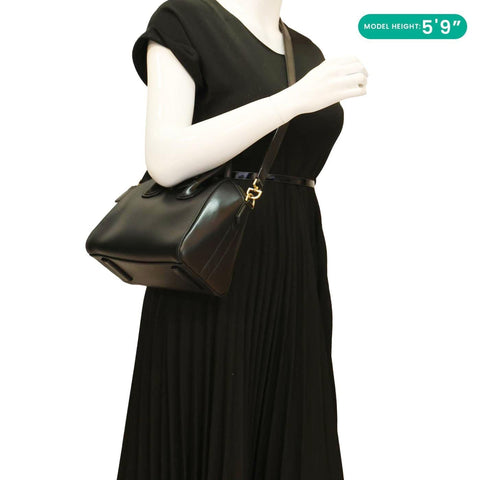 Givenchy Antigona Mini Leather Satchel Shoulder Bag Black