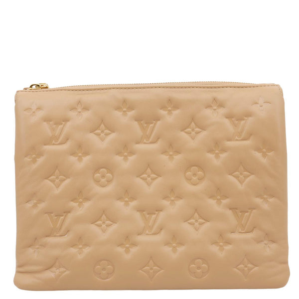 LOUIS VUITTON Coussin PM Monogram Embossed Leather Shoulder Bag Brown