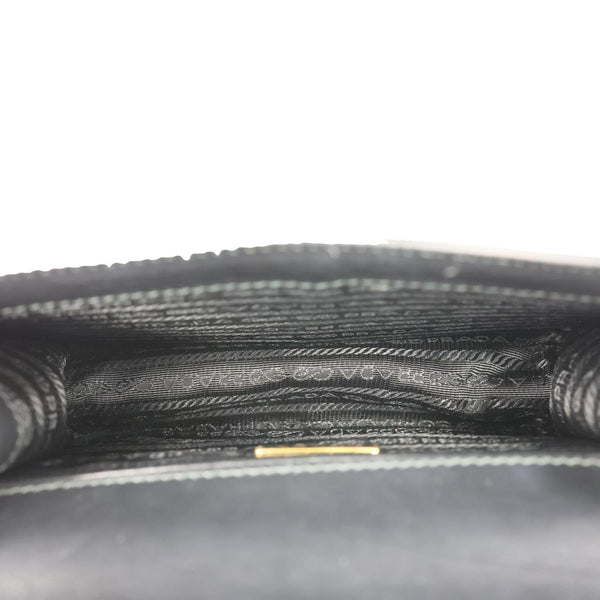 PRADA Chain Flap Saffiano Leather Crossbody Bag Red