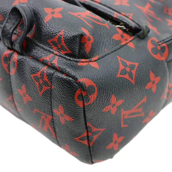 LOUIS VUITTON Palm Springs Mini Monogram Infrarouge Canvas Backpack Bag Black