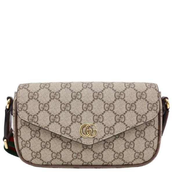 GUCCI Ophidia Envelope Mini GG Supreme Canvas Shoulder Bag Beige 764961