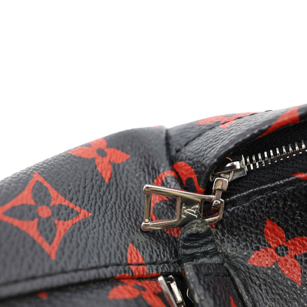 LOUIS VUITTON Palm Springs Mini Monogram Infrarouge Canvas Backpack Bag Black