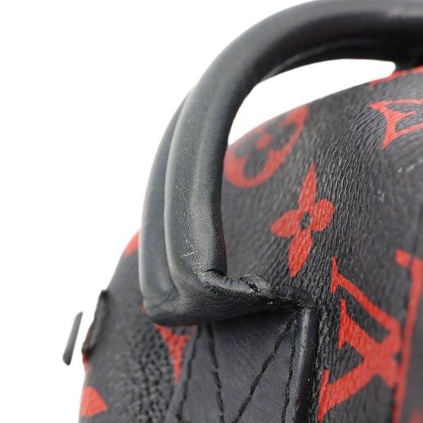 LOUIS VUITTON Palm Springs Mini Monogram Infrarouge Canvas Backpack Bag Black