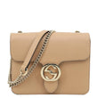 GUCCI Interlocking GG Small Dollar Calfskin Leather Crossbody Bag Beige 510304