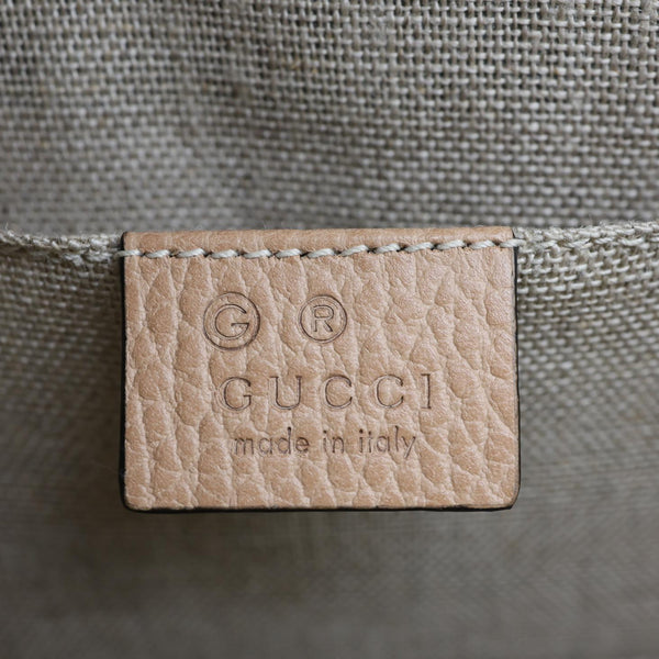 GUCCI Interlocking GG Small Dollar Calfskin Leather Crossbody Bag Beige 510304