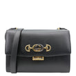 GUCCI Zumi Flap Small Grainy Leather Shoulder Bag Black 576388
