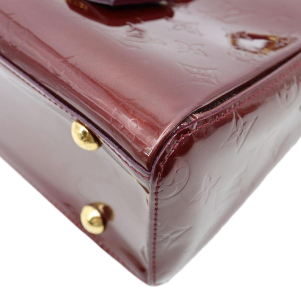 LOUIS VUITTON Melrose Avenue Monogram Vernis Leather Satchel Bag Rouge Fauviste