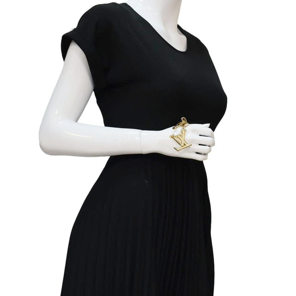 LOUIS VUITTON LV Initiales Key Holder Bag Charm Gold