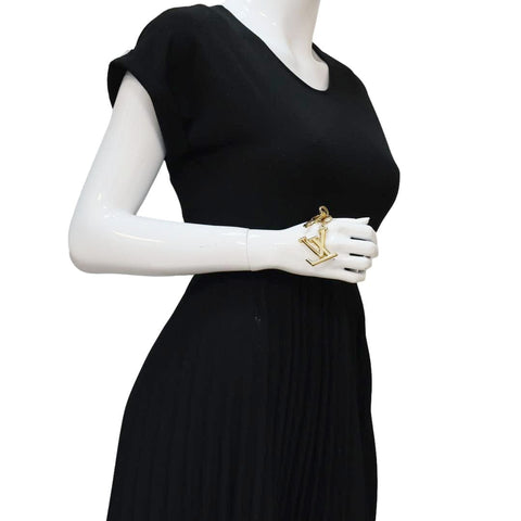 LOUIS VUITTON LV Initiales Key Holder Bag Charm Gold