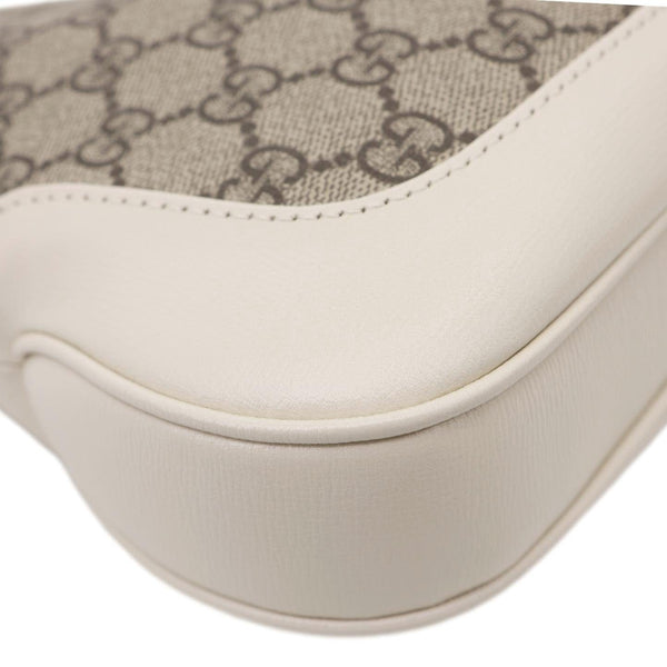 GUCCI Jackie 1961 Medium GG Supreme Canvas Hobo Bag White 636706