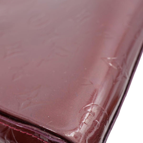 LOUIS VUITTON Melrose Avenue Monogram Vernis Leather Satchel Bag Rouge Fauviste