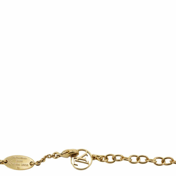 LOUIS VUITTON Essential V Metal Necklace Gold