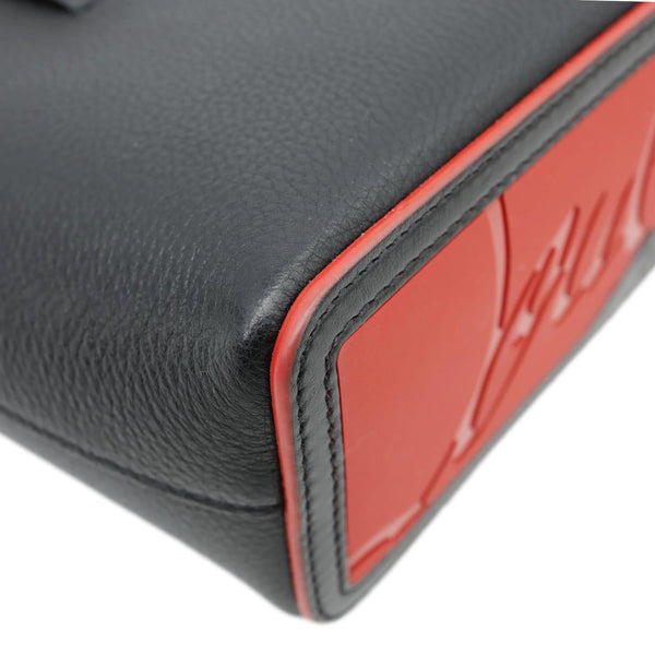 CHRISTIAN LOUBOUTIN Cabata Spikes Mini East West Calf Leather Tote Bag Black