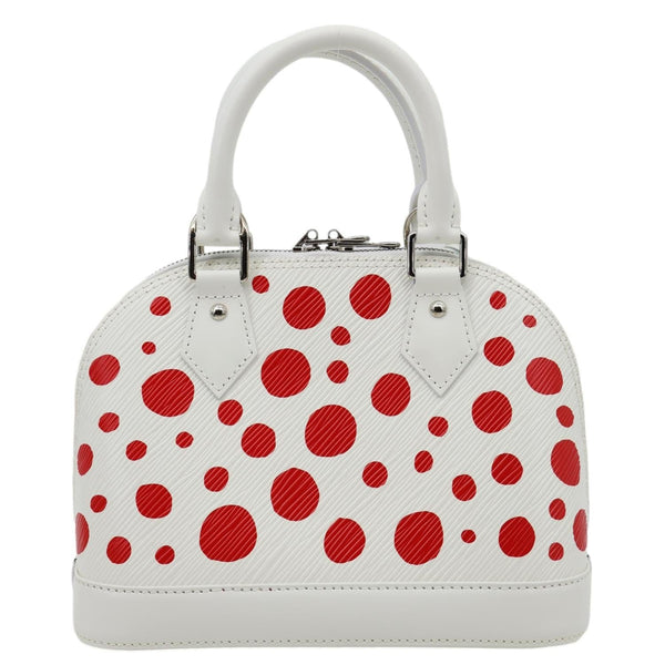 LOUIS VUITTON x YK Alma BB Infinity Dots Epi Leather Satchel Crossbody Bag White