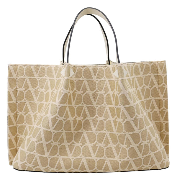 VALENTINO VLogo Signature Medium Toile Iconographe Tote Bag Off White