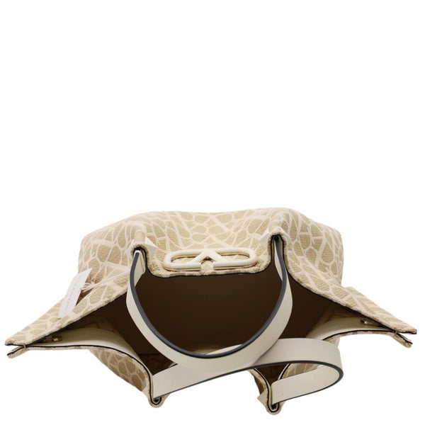 VALENTINO VLogo Signature Medium Toile Iconographe Tote Bag Off White