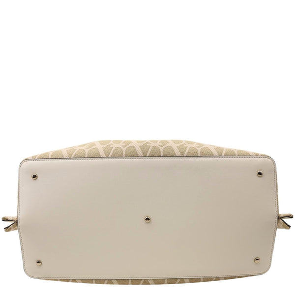 VALENTINO VLogo Signature Medium Toile Iconographe Tote Bag Off White