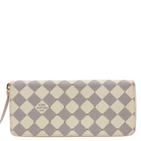LOUIS VUITTON Studded Clemence Rose Ballerine Damier Azur Wallet