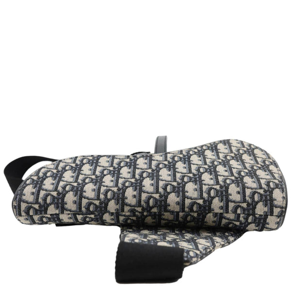 CHRISTIAN DIOR Saddle Oblique Jacquard Crossbody Bag Grey