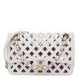 CHANEL See Through Flap Small Lambskin Leather Shoulder Bag White
