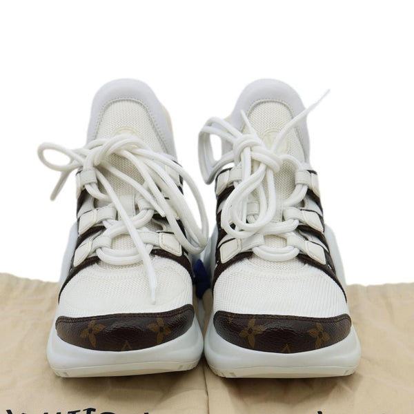 LOUIS VUITTON Archlight Mesh and Monogram Sneakers White Size 36.5