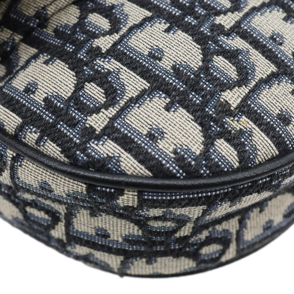 CHRISTIAN DIOR Saddle Oblique Jacquard Crossbody Bag Grey