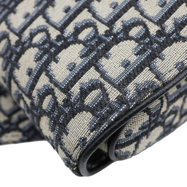 CHRISTIAN DIOR Saddle Oblique Jacquard Crossbody Bag Grey