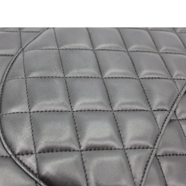 CHANEL Maxi Classic Double Flap Calfskin Leather Shoulder Bag Black