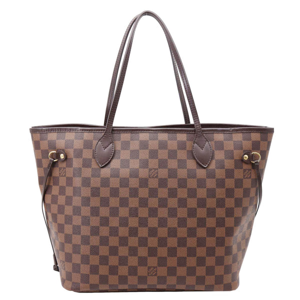 LOUIS VUITTON Neverfull MM Damier Ebene Shoulder Bag Brown