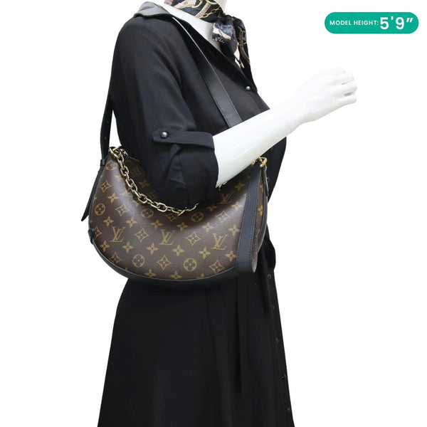 LOUIS VUITTON Cookie BB Monogram Canvas Hobo Bag Brown