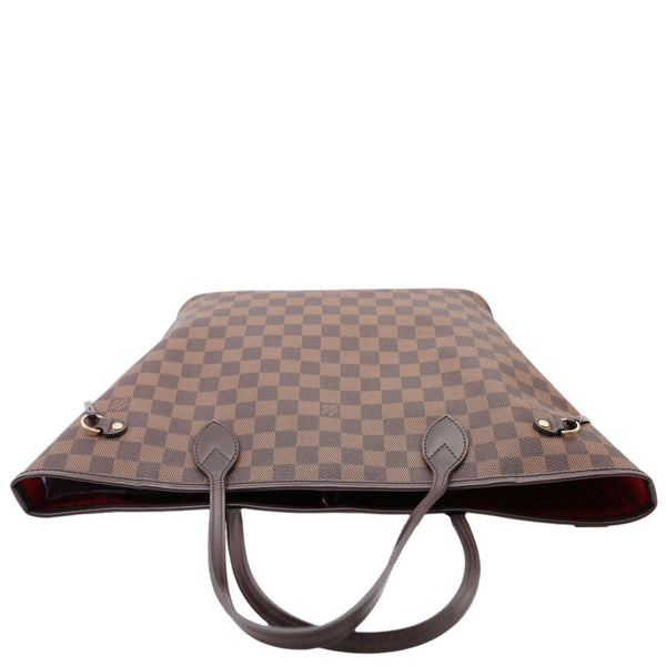 LOUIS VUITTON Neverfull MM Damier Ebene Shoulder Bag Brown