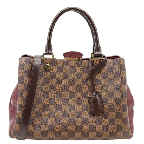 LOUIS VUITTON Brittany Damier Ebene Shoulder Bag Bordeaux