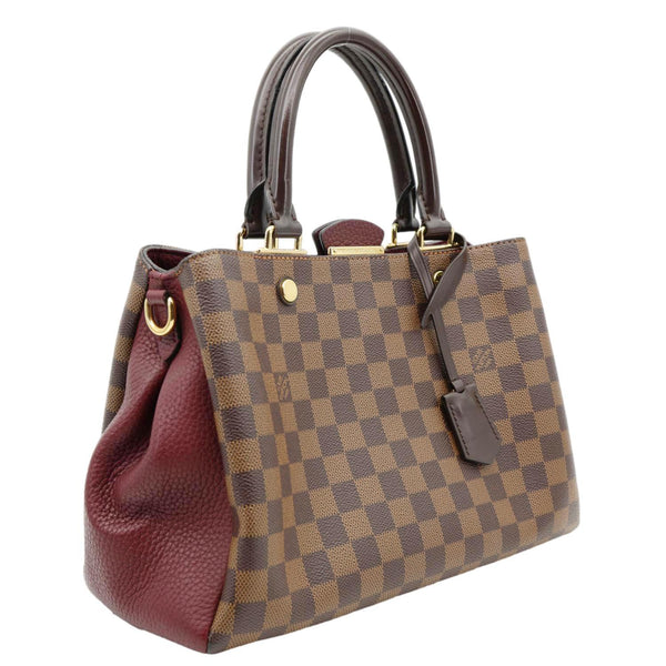 LOUIS VUITTON Brittany Damier Ebene Shoulder Bag Bordeaux