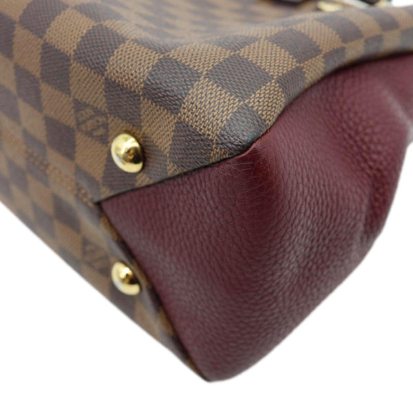 LOUIS VUITTON Brittany Damier Ebene Shoulder Bag Bordeaux