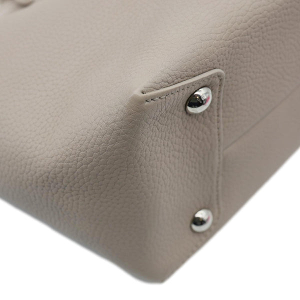 LOUIS VUITTON Pernelle Taurillon Leather Tote Bag Galet