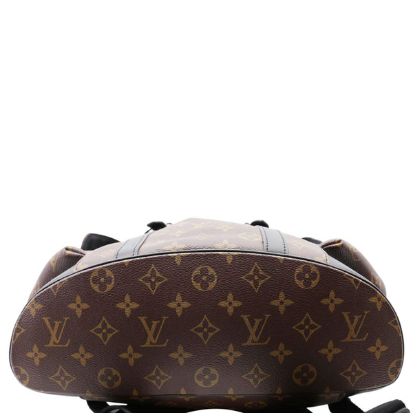 LOUIS VUITTON Christopher Monogram Macassar Canvas Backpack Bag Brown