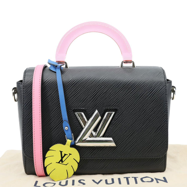 LOUIS VUITTON Twist Short Handle Epi Leather Crossbody Bag Black