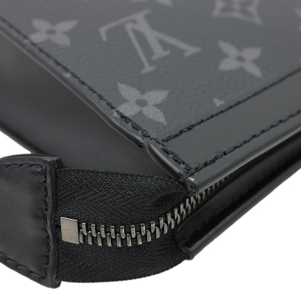 LOUIS VUITTON Gaston Wearable Monogram Eclipse Reverse Crossbody Bag Gray