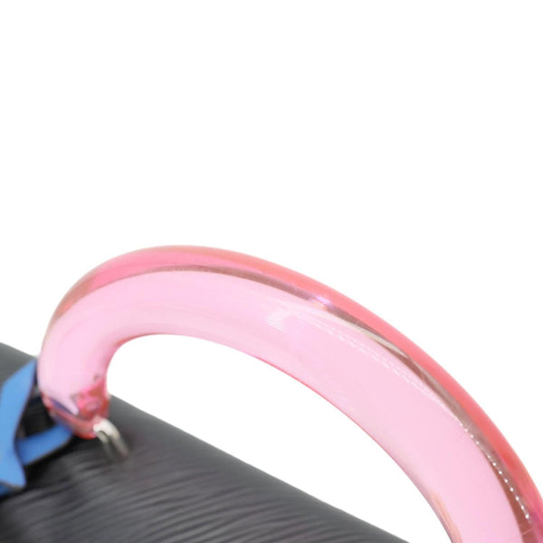 LOUIS VUITTON Twist Short Handle Epi Leather Crossbody Bag Black