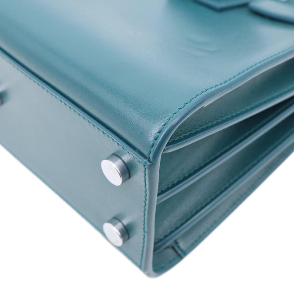 YVES SAINT LAURENT Sac de Jour Nano Calfskin Leather Satchel Bag Turquoise