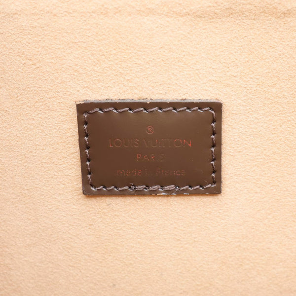 LOUIS VUITTON Kensington Damier Ebene Tote Bag Brown