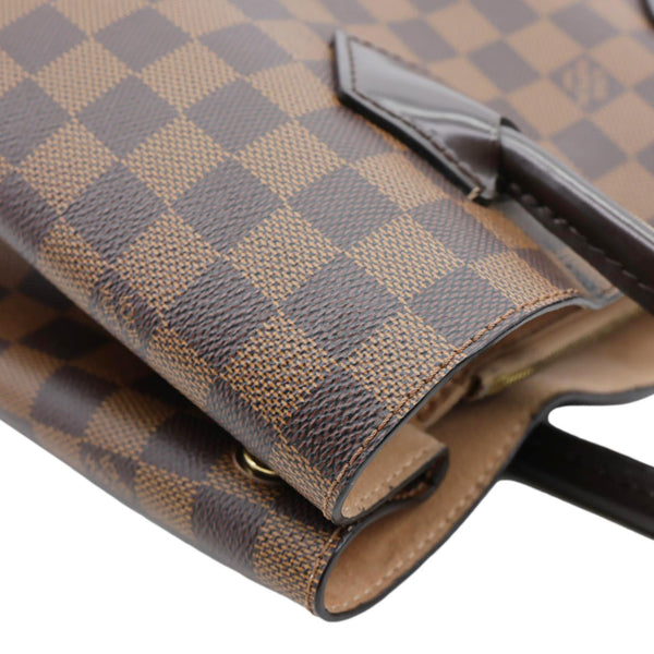 LOUIS VUITTON Kensington Damier Ebene Tote Bag Brown
