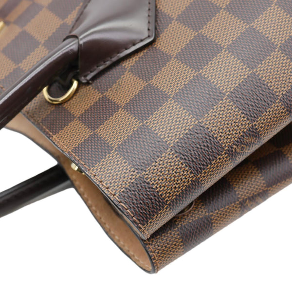 LOUIS VUITTON Kensington Damier Ebene Tote Bag Brown