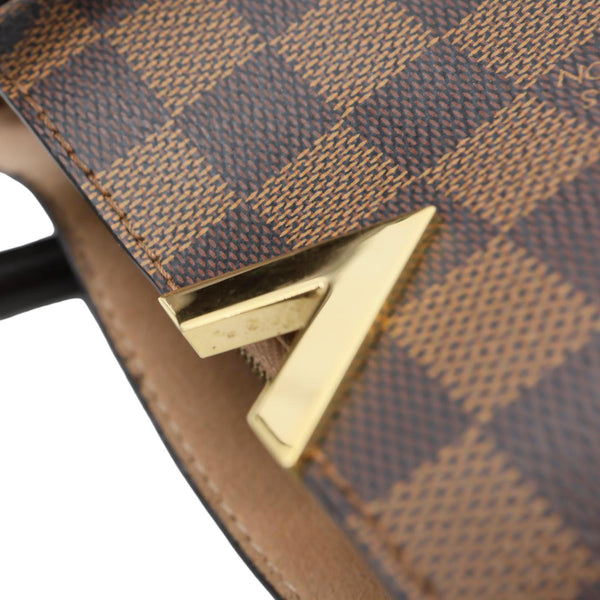 LOUIS VUITTON Kensington Damier Ebene Tote Bag Brown